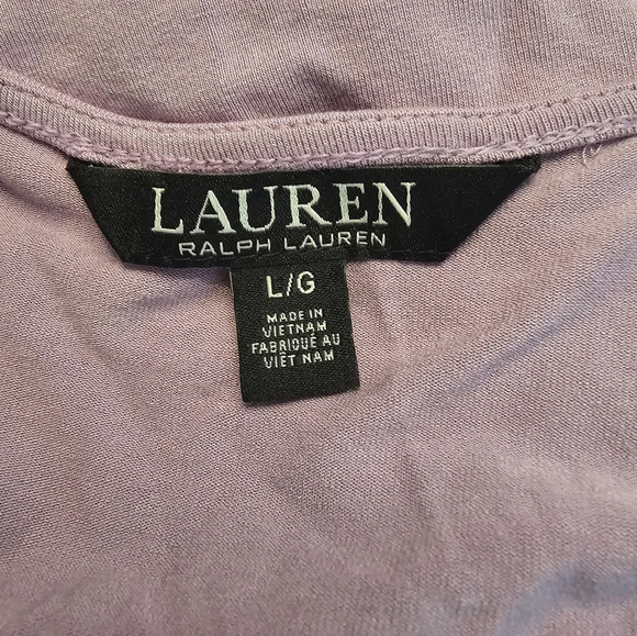 Lauren Ralph Lauren Women's Large  Jersey Peplum Blouse Scottish Black Label - Picture 11 of 14